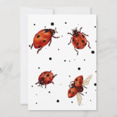 Foto Waterverf Leuke Verjaardags Meisje Ladybug Kaart (Achterkant)