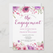 Foto Waterverf Roos Bloem Bruiloft Feest Kaart (Voorkant)