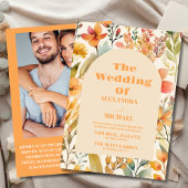 Foto Waterverf Roze Sinaasappel Wildflowers Bruilo Kaart