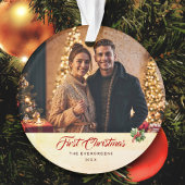 Foto Waterverf  Script Eerste kerst Ornament