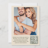 Foto Waterverf Witte Lelie Art Nouveau Bruiloft Kaart (Achterkant)