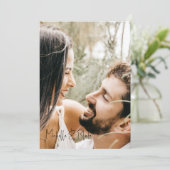 Foto Wazige Boho Bloemige Trouw Save the Date (Staand voorkant)