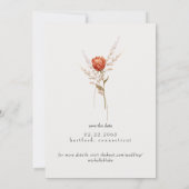 Foto Wazige Boho Bloemige Trouw Save the Date (Achterkant)