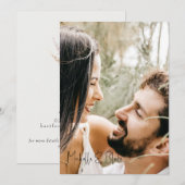 Foto Wazige Boho Bloemige Trouw Save the Date (Voorkant / Achterkant)