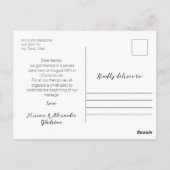 Foto We bonden de knoop Wedding aankondiging Briefkaart (Achterkant)