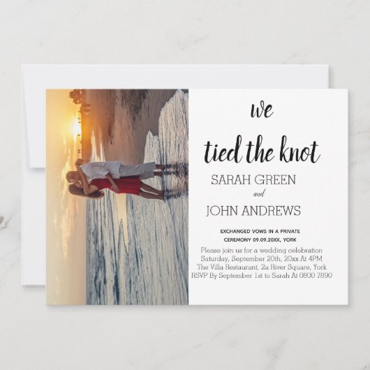 Foto We hebben de trouwaankondiging van de knoop d Kaart (Voorkant)