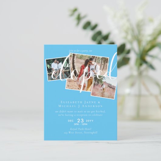 FOTO We hebben een reclamepartij opgericht. Briefkaart (Staand voorkant)