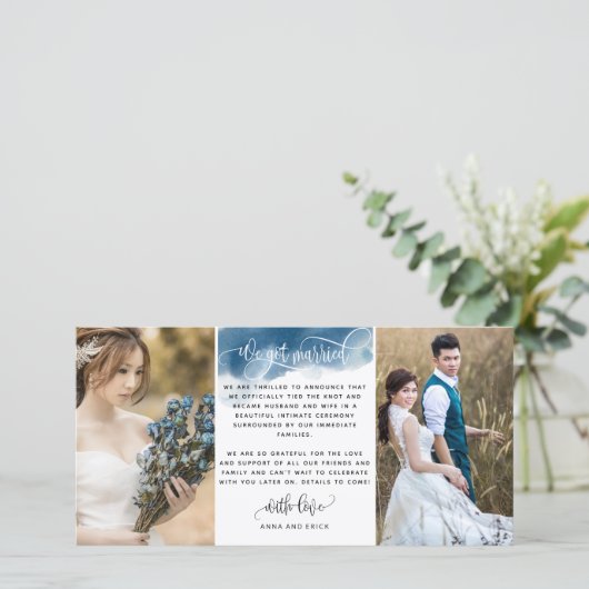 Foto: We hebben huwelijkshuwelijk / aankondiging v (Staand voorkant)