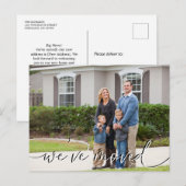 Foto We hebben nieuw adres verplaatst Bewegende aa Briefkaart (Voorkant / Achterkant)