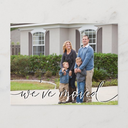 Foto We hebben nieuw adres verplaatst Bewegende aa Briefkaart (Voorkant)