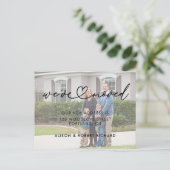 Foto We hebben nieuw adres verplaatst Bewegende aa Briefkaart (Staand voorkant)