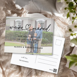 Foto We hebben nieuw adres verplaatst Bewegende aa Briefkaart