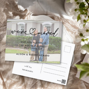 Foto We hebben nieuw adres verplaatst Bewegende aa Briefkaart