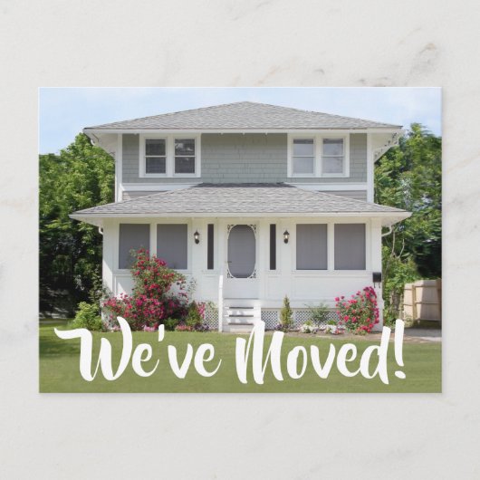 Foto We hebben verplaatst Script Nieuw Home Adres  Aankondigingskaart (Voorkant)