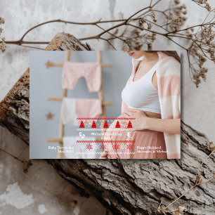 Foto We verwachten Zwangerschapsaankondiging Feestdagenkaart