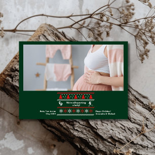 Foto We verwachten Zwangerschapsaankondiging Feestdagenkaart