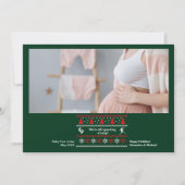 Foto We verwachten Zwangerschapsaankondiging Feestdagenkaart (Voorkant)