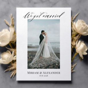 Foto We zijn getrouwd Wedding aankondiging Briefka Briefkaart