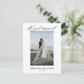 Foto We zijn getrouwd Wedding aankondiging Briefka Briefkaart (Staand voorkant)