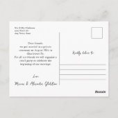 Foto We zijn getrouwd Wedding aankondiging Briefka Briefkaart (Achterkant)