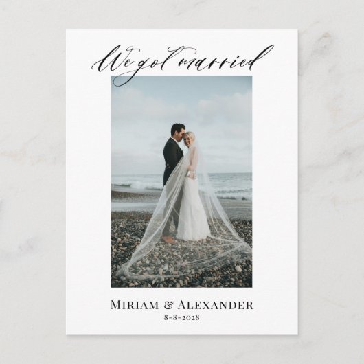 Foto We zijn getrouwd Wedding aankondiging Briefka Briefkaart (Voorkant)