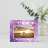 Foto We zijn getrouwd Wedding aankondiging Briefka Briefkaart (Staand voorkant)