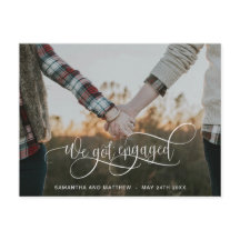 Foto, We Zijn Verliefd Witte Calligrafie Verloving