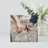 Foto we zijn verloofd aankondiging party card (Staand voorkant)