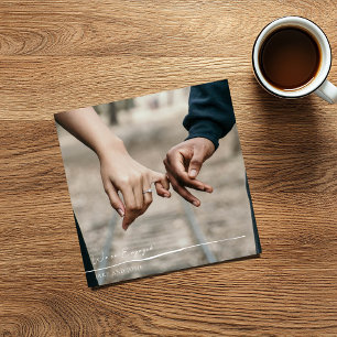 Foto we zijn verloofd aankondiging party card