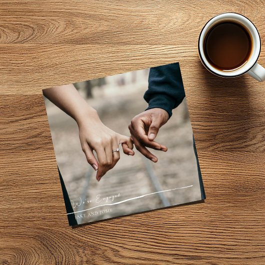 Foto we zijn verloofd aankondiging party card