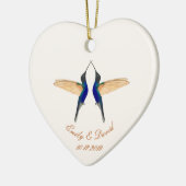 Foto Weddenschap Coronet Hummingbird Keramisch Ornament (Links)