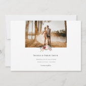 Foto Weddenschap Elopement Gold Blush Floral Aankondiging (Achterkant)