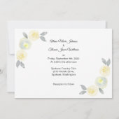 Foto Weddenschap - Geel en Grijs Floral Save The Date (Achterkant)