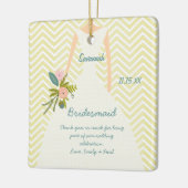 Foto Weddenschap Gown Bridesmaid Keepomwille Gift Keramisch Ornament (Links)