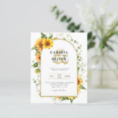 Foto Weddenschap met zonnebloemen (Staand voorkant)