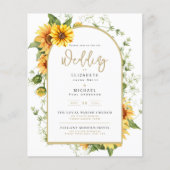 Foto Weddenschap met zonnebloemen (Voorkant)