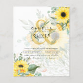 Foto Weddenschap met zonnebloemen Flyer (Voorkant)