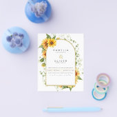 Foto Weddenschap met zonnebloemen Flyer (Enkel)