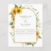 Foto Weddenschap met zonnebloemen Flyer (Voorkant)