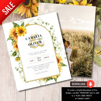 Foto Weddenschap met zonnebloemen Flyer