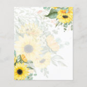 Foto Weddenschap met zonnebloemen Flyer (Achterkant)