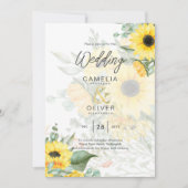 Foto Weddenschap met zonnebloemen Kaart (Voorkant)