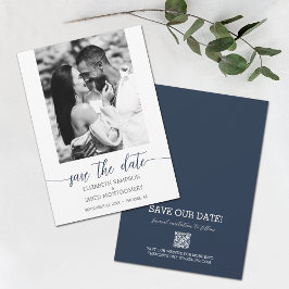 Foto Weddenschap Navy Blue Save The Date