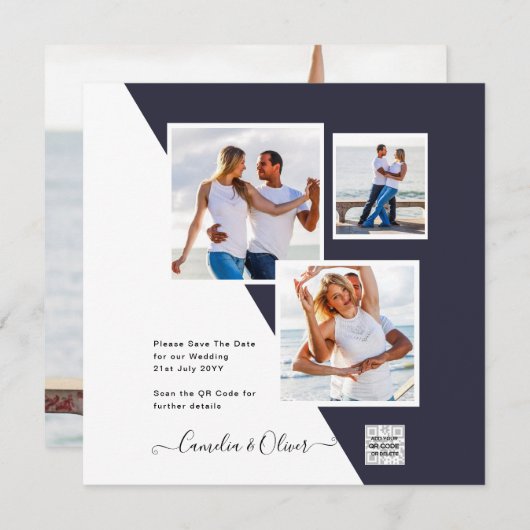 FOTO Weddenschap QR-code invullen Opslagdatum BLUE (Voorkant / Achterkant)