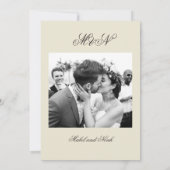 Foto Weddenschap Romantic Neutrale Kleur Kaart (Achterkant)