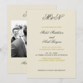 Foto Weddenschap Romantic Neutrale Kleur Kaart (Voorkant / Achterkant)