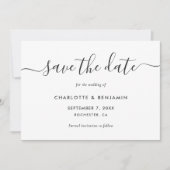 Foto Weddenschap Save the Date Kaarten Elegant Scr (Voorkant)
