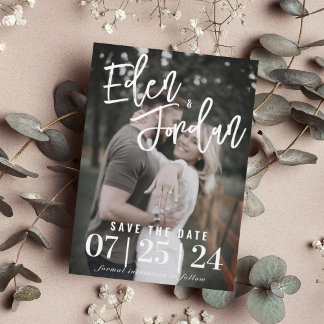 Foto Weddenschap Save the Date Magnet | Faux Vellu