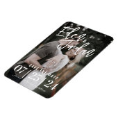 Foto Weddenschap Save the Date Magnet | Faux Vellu Magneet (Linkerzijde)