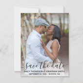 Foto Weddenschap Save the Date Magnets in Black Magnetische Uitnodiging (Voorkant)